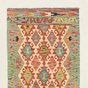 Tapis Kilim à motifs géométriques Laine afghane Tapis fait main Tailles personnalisées - Product Image 1