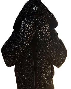 Sweat à capuche pour homme avec fermeture éclair et strass, entièrement orné de cristaux, streetwear, sweat à capuche oversize, fournisseur de mode, États-Unis - Product Image 6