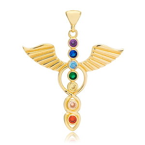Colgante de plata de ley 925 con diseño de ala de arcoíris para mujer, joyería turca, la más vendida, hecha a mano - Product Image 1