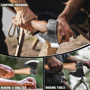 Mới Đến Cắm Trại Công Cụ Lưỡi Thép <span class=keywords><strong>Tomahawk</strong></span> Hatchet Chặt Hatchet Gỗ Xử Lý Di Động Multy Rìu Survival Cắm Trại Hatchet - Product Image 3