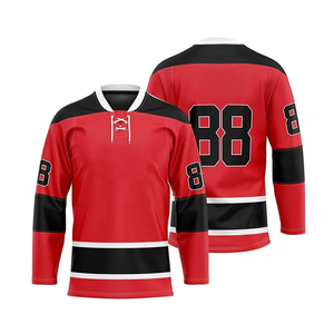 Jersey de Hockey sobre Hielo de Alta Calidad, Diseño de Poliéster, Impresión Sublimada, Logotipo Bordado, Uniforme Personalizado, Jersey de Capitán Personalizado - Product Image 5