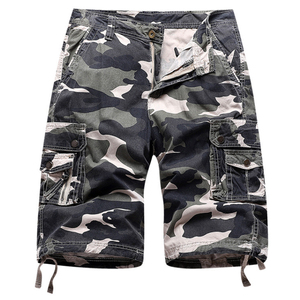 Pantalones cortos Cargo de verano para hombre, pantalones cortos tácticos de compresión personalizados, pantalones cortos Cargo multibolsillos para lavado en verano, servicio OEM personalizado - Product Image 2