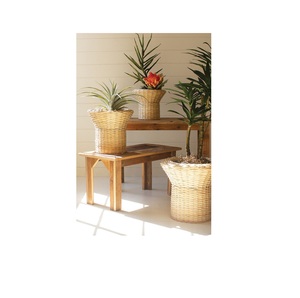 ตะกร้าหวายสำหรับปลูกต้นไม้ขนาดเล็กสำหรับตกแต่งในร่มและระเบียงดีไซน์ทำด้วยมือ - Product Image 2