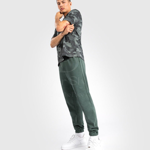Pantalon de jogging décontracté pour homme en coton, mi-long, écologique, respirant, coupe droite, avec cordon de serrage, jambe large, léger, vente en gros OEM ODM - Product Image 2
