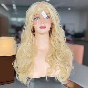 Peluca de cabello humano vietnamita 100% de la más alta calidad, pelucas delanteras de encaje de Color Rubio ondulado, grado de cabello virgen - Product Image 1