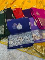 Produit le plus vendu : Saree en viscose pure Georgette de créateur, avec une silhouette fluide, un drapé sophistiqué et une fabrication artisanale haut de gamme