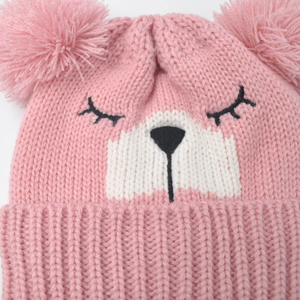 หมวกบีนนี่แฟชั่นฤดูหนาวคุณภาพสูงลายปักหน้าสุนัขสุดฮิต พร้อมพู่อะคริลิค ฟรีไซส์ พิมพ์ลายการ์ตูน ขายส่ง - Product Image 5