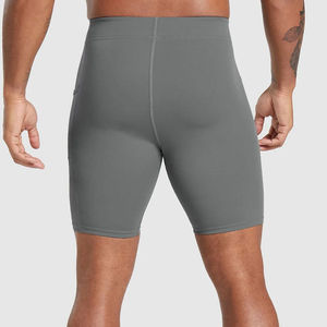Nouveauté Shorts de course pour hommes avec logo personnalisé Shorts de compression de sport en spandex/polyester Style décontracté uni avec MOQ faible Shorts de sport pour hommes - Product Image 5