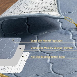 Alfombra de Oración Islámica Étnica de Lujo y Alta Calidad, 100% Poliéster, Personalizable - Product Image 3