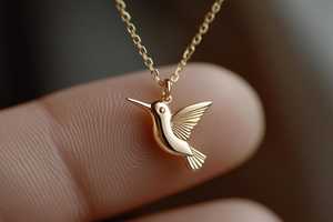 Collar con Colgante de Colibrí Minimalista de Plata de Ley 925 de Alta Calidad, Chapado en Rodio, Joyería para Mujer, Recuerdo - Product Image 4