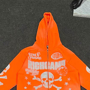 OEM Manufacturer Cotton French Terry Acid Wash Screen Printing & DTG Printing Streetwear Premium Quality Zipper Tracksuits - Product Image 2