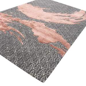 Tappeto Z&<span class=keywords><strong>H</strong></span> Home per Grandi Ambienti, Annodato a Mano in Lana/Seta, Alta Qualità, Motivo Solido Moderno, Tessuto a Riccio, Lavabile - Product Image 2