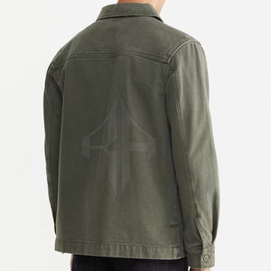 Veste en jean pour hommes de haute qualité coton respirant fait à l'extérieur vente en gros Logo personnalisé col à capuche fourrure décoration hiver - Product Image 4