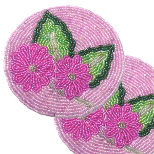 Sous-verre de table personnalisable, de haute qualité, écologique, fait à la main, avec des motifs floraux complexes en perles, décoration de bar à domicile, prix bas - Product Image 4