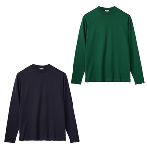 Camiseta de Manga Larga de Algodón para Hombre, Estilo Minimalista, con Costuras Reforzadas, Textura Suave, Perfecta para Marcas de Moda - Product Image 1