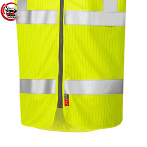 ANT5PPE logotipo personalizado 120g poliéster Hi Vis ropa de trabajo transpirable chaleco de seguridad reflectante para hombres mujeres Simple más barato para hombres - Product Image 3