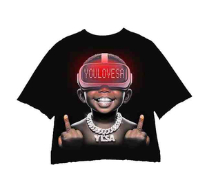 Surdimensionné coton Boxy t-shirt haute qualité sérigraphié recadrée goutte épaule t-shirts pour décontracté Street Wear nouvelle mode - Product Image 2