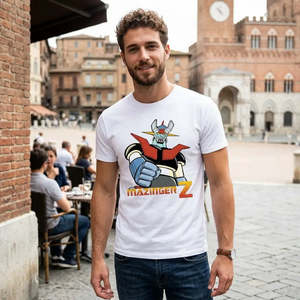 Camiseta de Hombre Mazinger Z Robot, 100% Algodón Jersey, Diseño Sólido, Peso Pesado 300gsm, Camisetas Estampadas - Product Image 3