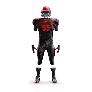 Uniforme de Fútbol Americano Juvenil de Diseño Personalizado OEM, Ropa de Entrenamiento Transpirable con Mangas Cortas, Conjunto de Uniforme de Fútbol Americano - Product Image 3