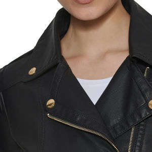 Chaqueta de Motociclista de Cuero PU para Mujer, Primavera-Otoño, Acolchada, Manga Larga, Informal, Entallada, con Forro de Lana, Color Sólido, Cierre de Cremallera 2026 - Product Image 5