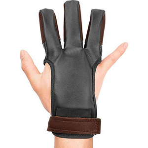 Gants de tir à l'arc en cuir véritable personnalisables les plus vendus, style moderne et traditionnel, gants de protection à trois doigts - Product Image 5
