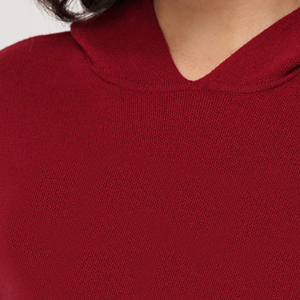 Sudadera con Capucha para Mujer 2026, Tejido Grueso, Estilo Holgado, Hombros Caídos, Ajuste Holgado, Color Sólido, Lavado Ácido, Insignia con Logotipo Personalizado en la Parte Delantera - Product Image 5