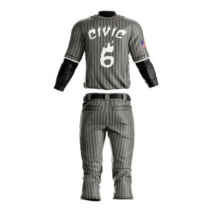 Ventes chaudes Uniformes de baseball vierges personnalisés Imprimés avec le logo et le numéro de votre équipe Vêtements de sport pour hommes et femmes Vente en gros - Product Image 3