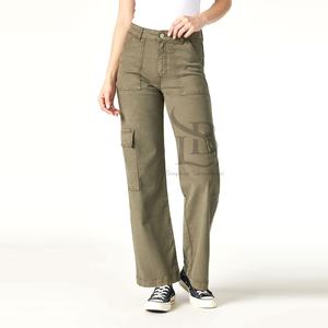 Pantalones cargo de talla grande para mujer al por mayor, pantalones para correr holgados de cintura alta y pantalones con bolsillos laterales, servicio OEM 2025 - Product Image 6