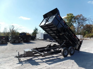 Équipement hydraulique de paysage de la remorque 7x14 de décharge avec le matériel de fer de côtés de 3ft à vendre - Product Image 2