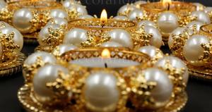 Bougeoir décoratif indien, décoration indienne, décoration de la maison, décoration de jardin, bougies chauffe-plat, Diwali Diyas, décoration de mariage - Product Image 3