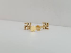 ต่างหูทอง14K สุดหรูได้รับการรับรองว่า IGI สำหรับผู้หญิงกระดุมเพชรสำหรับงานครบรอบ - Product Image 3