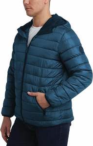 Men's Premium Quilted Puffer Jacket Comfortable Stylish Hooded Winter <b>Coat</b> Durable Canvas Lightweight and Practical - Product Image 2