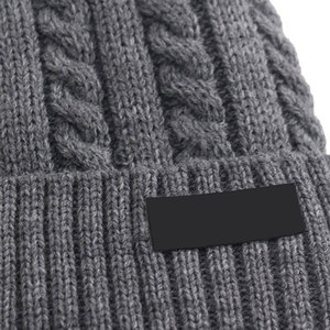 Solid Color 100% Wool Jacquard Knitted <b>Winter</b> Beanie <b>Hat</b> High Quality Unisex Best Selling - Product Image 5