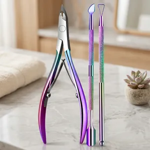 MORGANS INDUSTRIES Professional Stainless Steel Cuticle Nipper Sharp Blades Wide Jaw Opening Pink Handle for Baby Child <b>Nails</b> - Product Image 3