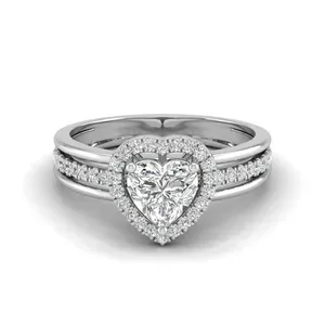 Anillo de Diamantes con Centro en Forma de Corazón de 1.02 Quilates de Oro Premium para Mujer, Joyería Elegante de Compromiso, Proveedor Mayorista - Product Image 3