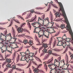 ผ้าคอตตอนพิมพ์ลายบล็อคมือผ้าฝ้าย100% แบบดั้งเดิมระบายอากาศได้เป็นมิตรกับสิ่งแวดล้อม - Product Image 1