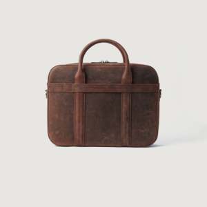 Vintage the Captain Distressed Brown Genuine <b>Leather</b> Briefcase Large Casual <b>Soft</b> and Hard <b>Bag</b> Casual Messenger Work Handbag - Product Image 3