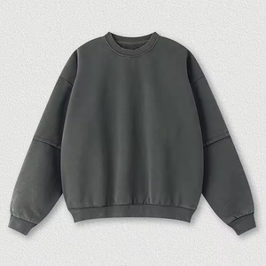 Oversized Sweatshirts Top <b>Deals</b> Custom Personalized Round Neck Vintage Boxy Cropped Cotton Oversized Sweatshirt Process Impex - Product Image 5