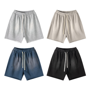 Pantalones Cortos de Alta Calidad con Bordado Personalizado para Hombre, Estilo Vintage, Lavado Ácido, Poliéster/Algodón, Talla Grande, Estilo Urbano, Diseño Sólido - Product Image 2