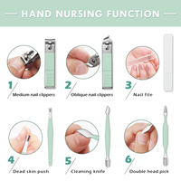 16 pièces, kits de manucure et pédicure en acier inoxydable 7 en 1, boîte de coupe-ongles, outils professionnels de soin des ongles, vente en gros