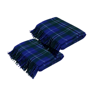 Manta de lana azul Douglas suave de nuevo diseño de la mejor calidad del fabricante indio - Product Image 1