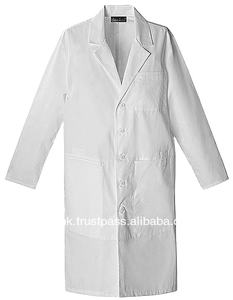 Placages professionnels de laboratoire pour hommes et femmes Blouse de laboratoire médicale dentaire en coton, longue blouse de laboratoire blanche - Product Image 3