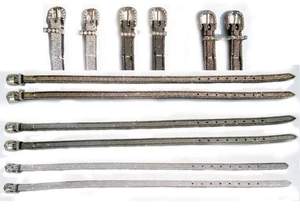 Correas de espuelas ENGLISH SPUR STRAPS de cuero o charol con hebillas de cristal de lujo KEEPERS EQUIHAWK MVE-LD-2 para equitación - Product Image 5