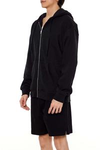 2025 hommes été couleur unie à capuche ensemble court 2 pièces personnalisé Streetwear respirant hommes fermeture éclair sweats à capuche Shorts ensembles OEM entretenu - Product Image 2