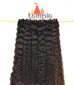 Extensiones de cabello humano alineado con cutícula Virgen del templo indio Super calidad suelta profunda onda Natural procesamiento químico crudo ninguno - Product Image 5