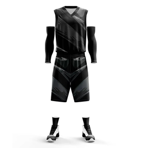 Ensemble d'uniformes de basketball personnalisés, vêtements de sport courts, ensemble d'uniformes de basketball respirant, séchage rapide, confortable, unisexe, 100% - Product Image 2