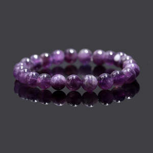 Natural Amethyst <b>Bead</b> <b>Bracelet</b> 8mm Round <b>Beads</b> 7 Inch Handmade Gemstone <b>Bracelet</b> Wholesale Supplier Christian Gift Jewelry - Product Image 3