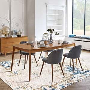 Alfombra Moderna Crema Netline Home Zenta ZN001 de 80x150 cm, Duradera, de Acrílico y Poliéster, Antideslizante, Fácil de Limpiar para Dormitorio - Product Image 3