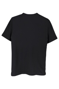Camiseta Unisex con Cuello en V, Corte Regular, 100% Algodón, Transpirable y Ligera, Tejido de Punto Suave y Cómodo, Color Negro, Suministro al por Mayor - Product Image 6