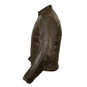 Blouson de moto en cuir unisexe coupe-vent style course équipement de protection moto service OEM toutes saisons - Product Image 3